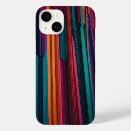 Levendige geometrische strepen Case-Mate iPhone 14 hoesje