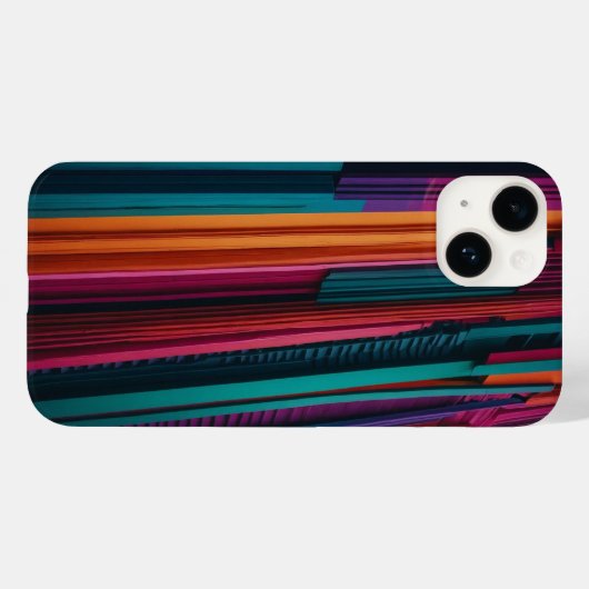 Levendige geometrische strepen Case-Mate iPhone case (Achterkant (horizontaal))
