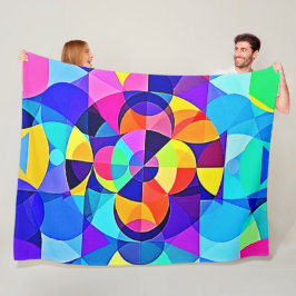 Levendige geometrische vreugde fleece deken