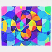 Levendige geometrische vreugde fleece deken (Voorkant (Horizontaal))