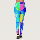 Levendige geometrische vreugde leggings (Achterkant)