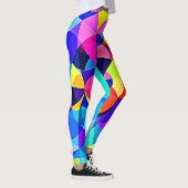 Levendige geometrische vreugde leggings (Rechts)