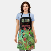 Levendige gepersonaliseerde ALOHA met naam Keuken  Schort (Gedragen)
