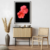 Levendige geranium bloemen foto afdruk
