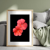 Levendige geranium bloemen foto afdruk