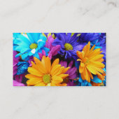 Levendige Gerbera Daisy Boeket Visitekaartje (Achterkant)