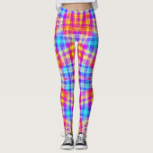 levendige geruite leggings (Voorkant)