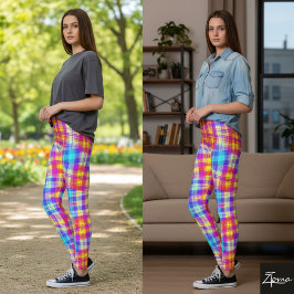 levendige geruite leggings