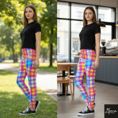 levendige geruite leggings