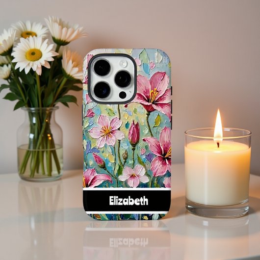 Levendige geschilderde bloementuin Smartphone Case-Mate iPhone Case