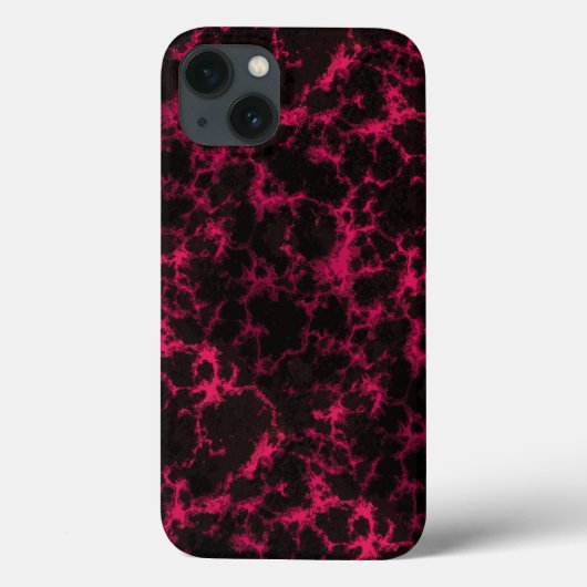 Levendige Gespikkelde Roze en Zwarte Vlammen Case-Mate iPhone Case (Achterkant)