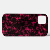 Levendige Gespikkelde Roze en Zwarte Vlammen Case-Mate iPhone Case (Achterkant (horizontaal))