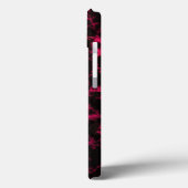 Levendige Gespikkelde Roze en Zwarte Vlammen Case-Mate iPhone Case (Achterkant / Links)