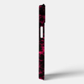 Levendige Gespikkelde Roze en Zwarte Vlammen Case-Mate iPhone Case (Achterkant / Rechts)