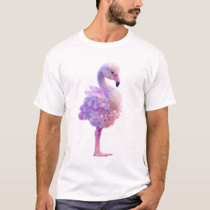 Levendige gestileerde flamingo-illustratie voor ma t-shirt