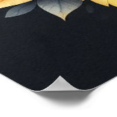 Levendige gestileerde herfstbladeren Thanksgiving Poster (Hoek)