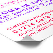 Levendige gestreepte yogales Adverteren Poster (Hoek)