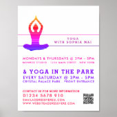 Levendige gestreepte yogales Adverteren Poster (Voorkant)