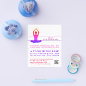 Levendige gestripte Yoga Class Adverteren brochure (Enkel)