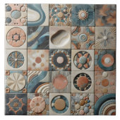 Levendige getextureerde artistieke Tegels Tegeltje (Voorkant)