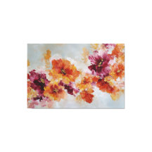 Levendige Getextureerde Bloemige Abstracte Wandkun