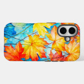 Levendige gevallen herfstesdoornbladeren Case-Mate iPhone case (Achterkant (horizontaal))