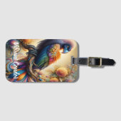 Levendige gevederde Condor zittend bovenop boomtak Bagagelabel (Voorkant (horizontaal))