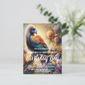 Levendige gevederde Condor zittend bovenop boomtak Briefkaart (Staand voorkant)