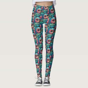 Levendige gevederde sereniteit leggings