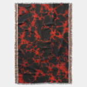 Levendige gevlekte rode en zwarte vlammen deken (Voorkant Verticaal)