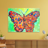 Levendige Gevlekte Vlinder Canvas Afdruk (Insitu (Woonkamer))
