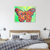 Levendige Gevlekte Vlinder Canvas Afdruk (Insitu (Slaapkamer))