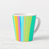 Levendige gevoerde kleurrijke latte mok (Rechterhoek)