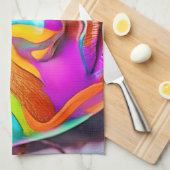 Levendige Gezichtsverf Art Theedoek (Quarter Fold)