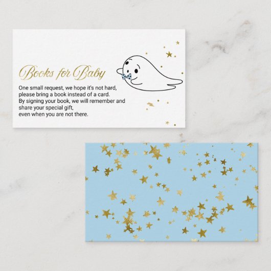 Levendige Ghost Halloween Baby shower Books for Ba Informatiekaartje (Voorkant / Achterkant)