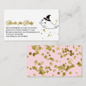 Levendige Ghost Halloween Baby shower Books for Ba Informatiekaartje (Voorkant / Achterkant)