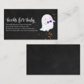 Levendige Ghost Halloween Baby shower Books for Ba Informatiekaartje (Voorkant / Achterkant)