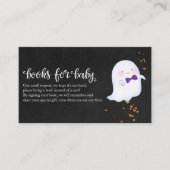 Levendige Ghost Halloween Baby shower Books for Ba Informatiekaartje (Voorkant)