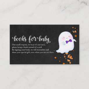 Levendige Ghost Halloween Baby shower Books for Ba Informatiekaartje