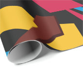 Levendige gitaar met geometrische strepen cadeaupapier (Rol Hoek)