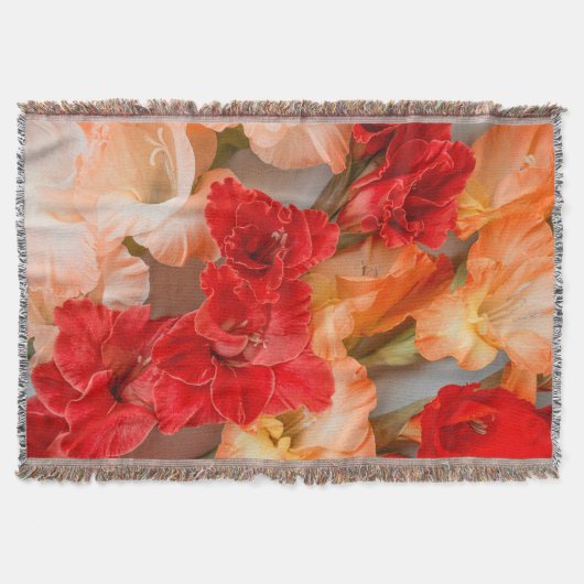 Levendige Gladiolus bloemen Deken (Voorkant)