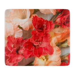Levendige Gladiolus bloemen Snijplank