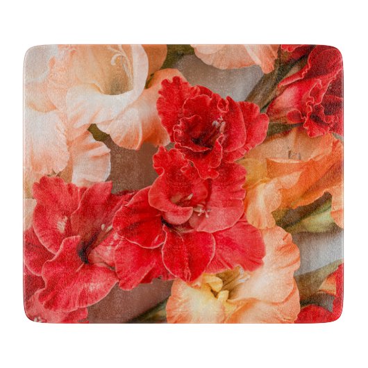 Levendige Gladiolus bloemen Snijplank (Voorkant)