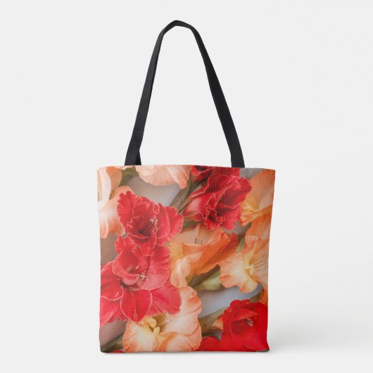 Levendige Gladiolus bloemen Tote Bag (Achterkant)