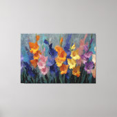Levendige Gladiolus Schildering Abstracte Wandkuns Canvas Afdruk (Voorkant)