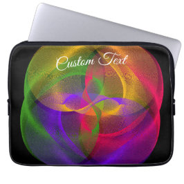 Levendige Glanzende Afwerking Geometrische Laptop Sleeve