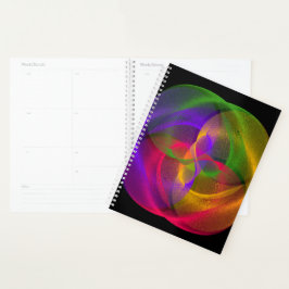 Levendige Glanzende Afwerking Geometrische Spiraal Planner