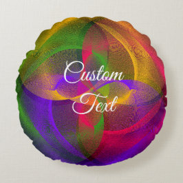 Levendige Glanzende Cirkel Geometrische Ronde Kuss Rond Kussen