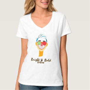 Levendige glimlachende Face Art T-shirt