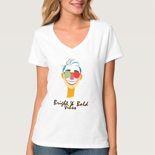 Levendige glimlachende Face Art T-shirt (Voorkant)